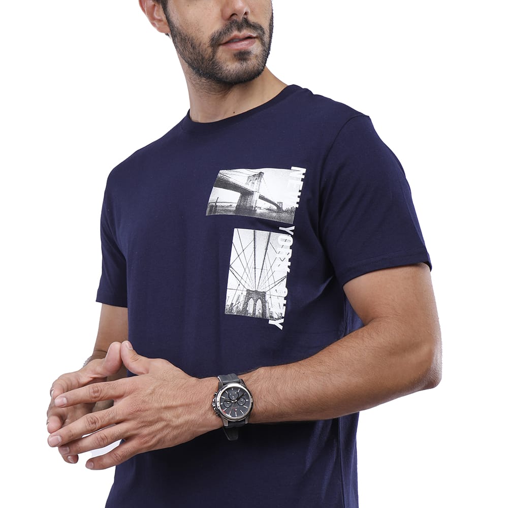 Coup – Graphic Print Round Neck T-shirt - coup