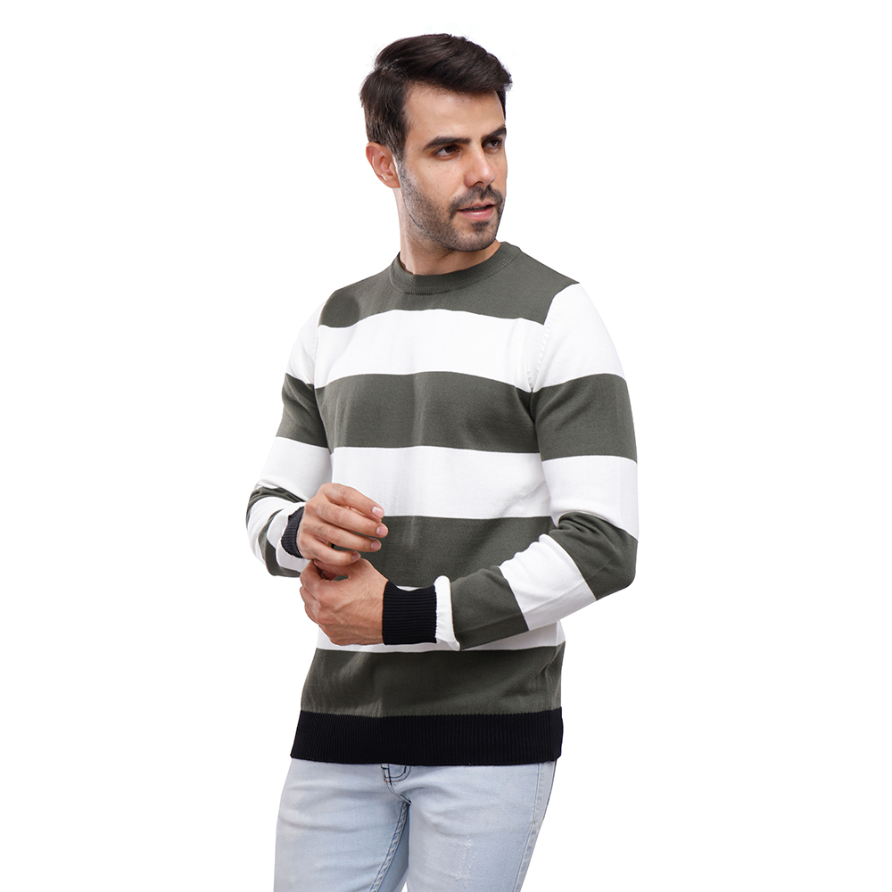 Coup – Striped Crew Neck Sweater with Long Sleeves – coup