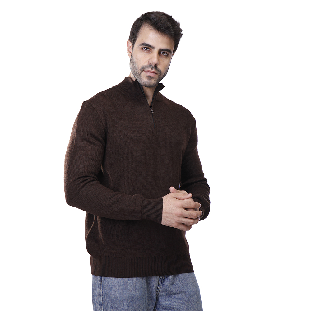 Coup – Solid Long Sleeves Sweater with Half Zip Closure – coup