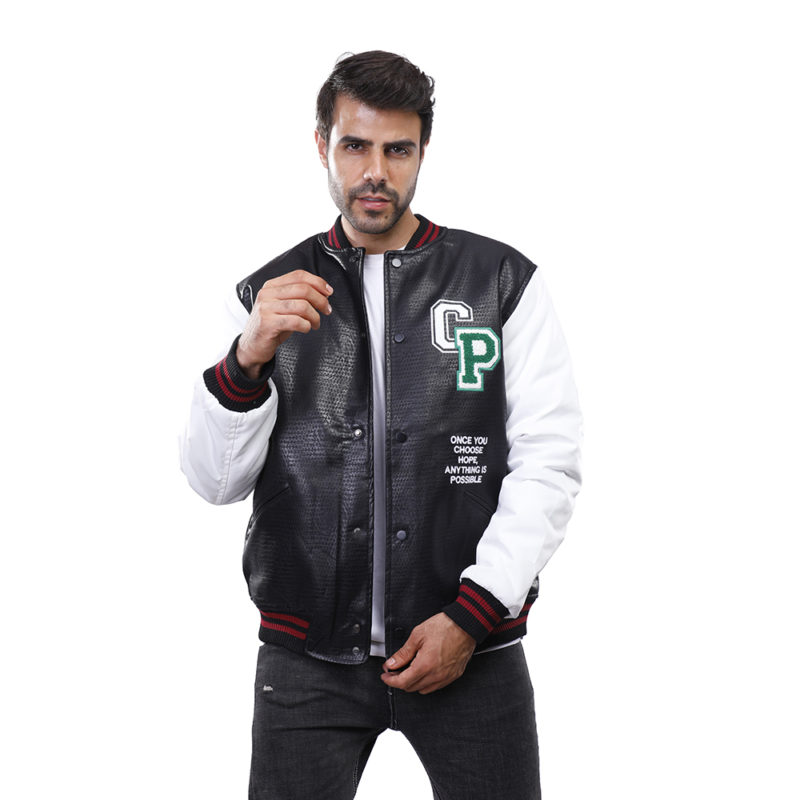 Coup – Oversize Fit Leather Baseball Bomber Jacket - coup
