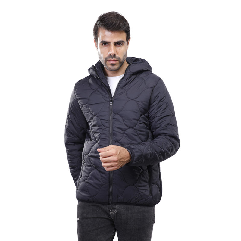 Coup – Puffer Hooded Jacket with Long Sleeves and Pockets – coup