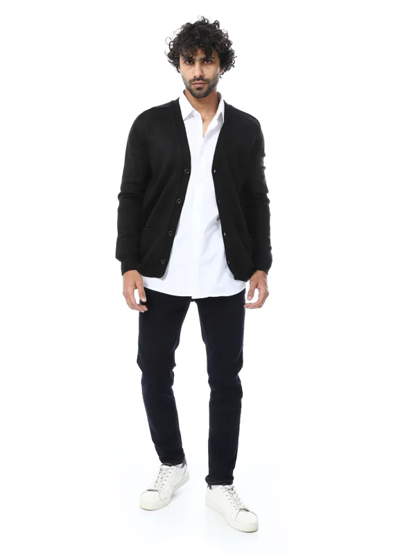 Coup Collection - Men’s Cardigan Knitwear with Long Sleeve