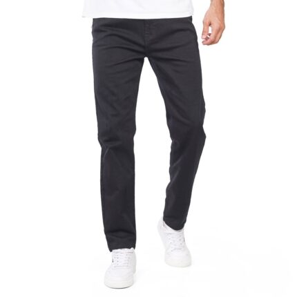 Coup Men's Slim Fit Lycra Jeans Trousers Black