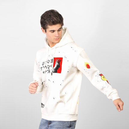 Coup - Multi-Graphic Black Hoodie with Sleeve Prints