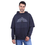 Coup – Men's Text Printed Loose-Fit Hooded Sweatshirt
