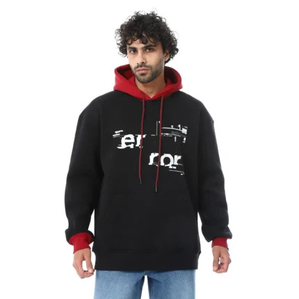 Coup - Black Printed Hooded  Hoodie