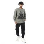 Coup Collection - Printed Sweatshirt with Round Neck and Long Sleeves