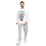 Coup - Grumble Cartoon Boss Graphic White Sweatshirt