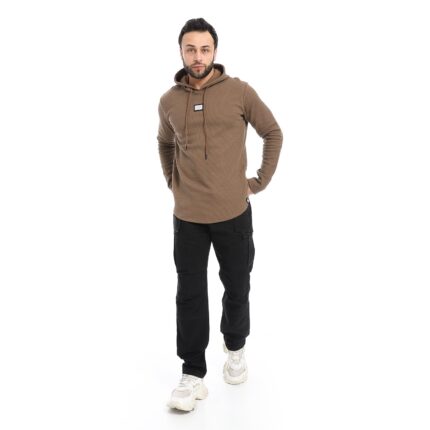 Coup - Soft-Touch Textured Hoodie with Rounded Hem