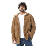 Coup - Men's Cozy Textured Teddy Fleece Shirt Jacket