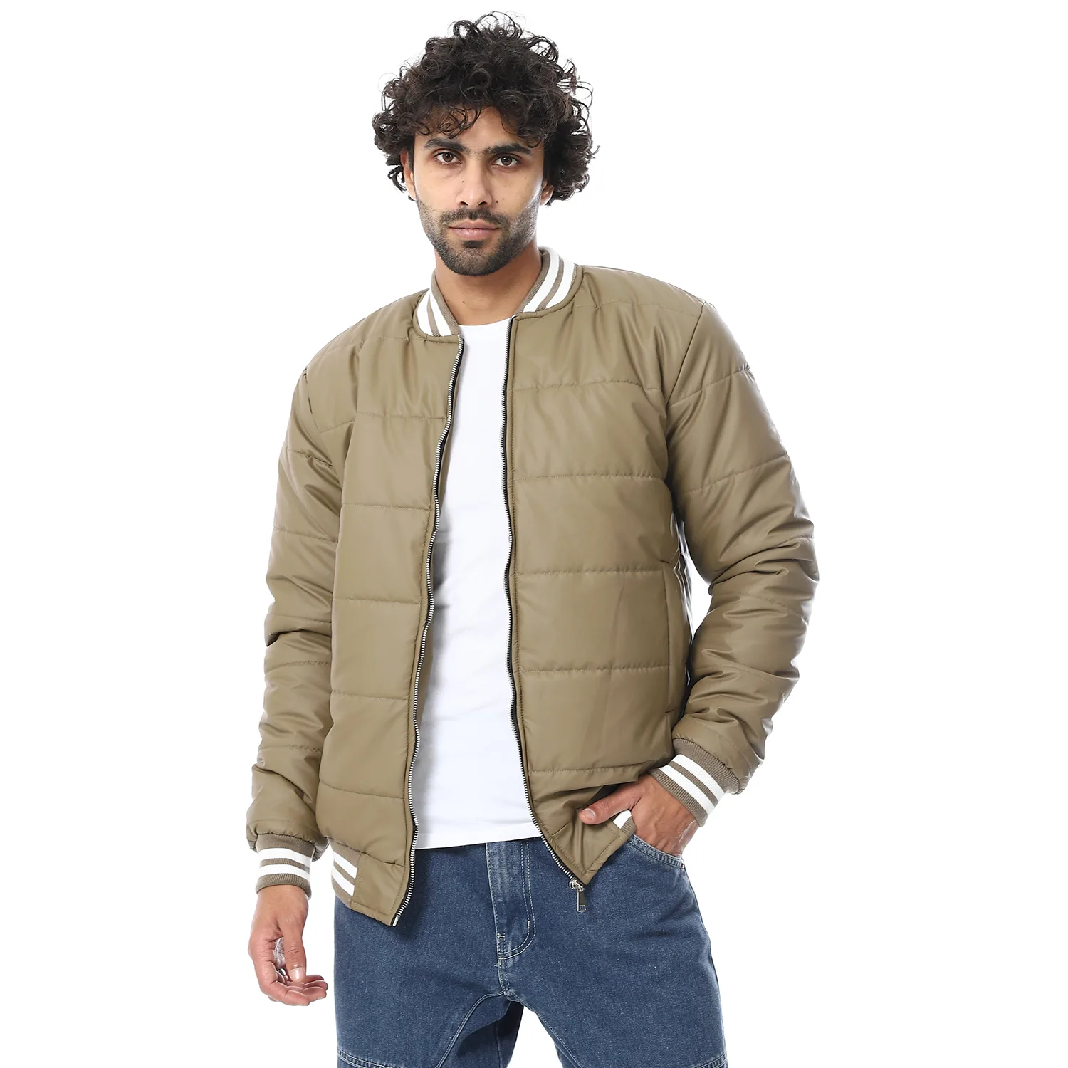 1700301-BROWN-1-1.webp Coup Collection - Baseball Windproof Seasonal Men's Jacket - Image 1