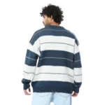 Coup Collection - Men's Crew Neck Striped Casual Knitwear - Image 2