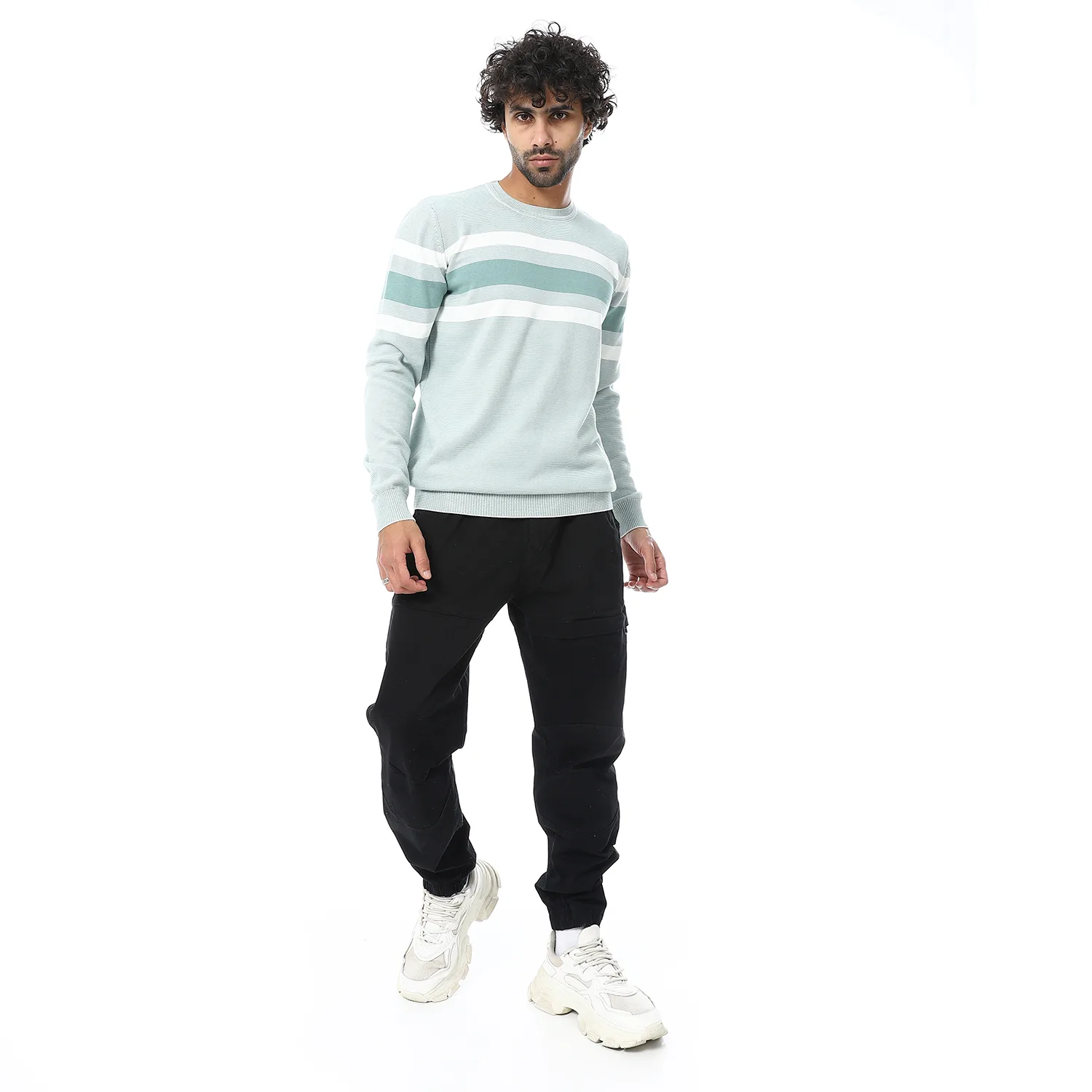 1800214-WHITE-5-1.webp Coup – Men’s Knitwear Sweater – Crew Neck, Long Sleeve - Image 1