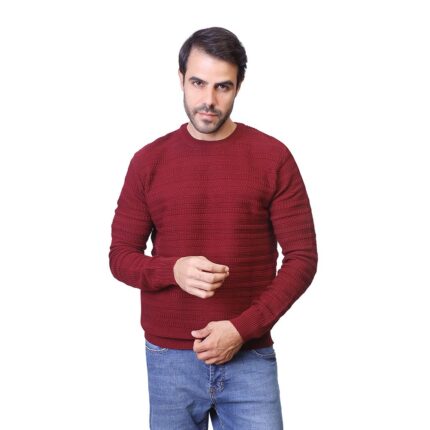 Coup - The Essential Burgundy Knit Sweater for Men