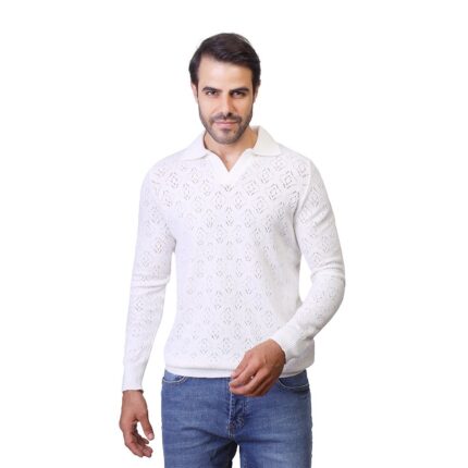 Coup - Crochet Style Polo Pullover