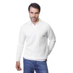 Coup - The Clean-Cut Long Sleeve Knit Polo Pullover