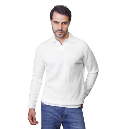 Coup - The Clean-Cut Long Sleeve Knit Polo Pullover