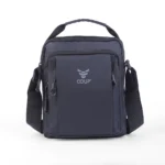 Coup - Men's Black Luxury shoulder Wristband Belted Portfolio Handbag