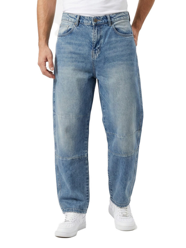 Coup - Men's Wide-Leg Baggy Jeans with Knee Panel Detail